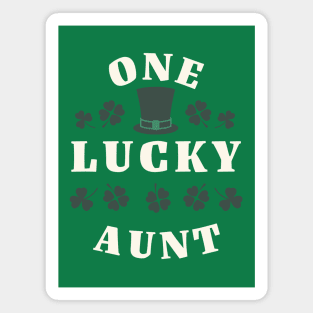 One Lucky Aunt St Patricks Day Magnet